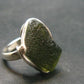 Moldavite Tektite Silver Ring from Czech Republic - Adjustable Size - 6.54 Grams