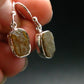 Rare Herderite Crystal Silver Earrings from Brazil - 2.92 Grams
