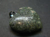 Rare Stonehenge Bluestone SS Heart Pendant From Wales UK - 1.2" - 8.81 Grams