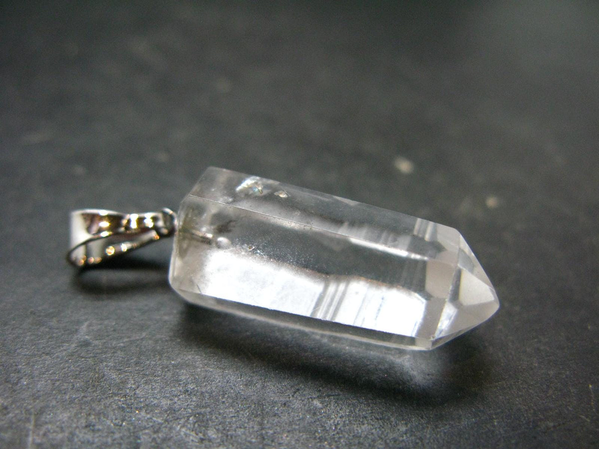 Lemurian Quartz Crystal Pendant From Brazil - 1.5" - 6.06 Grams