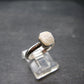 Very Rare White Cryolite 925 Silver Ring from Greenland - Size 8 - 2.0 Grams
