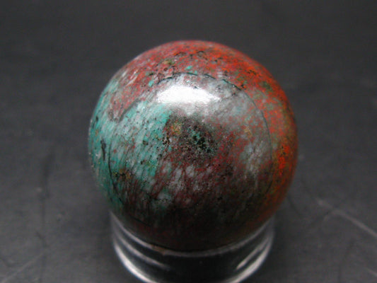 Crimson Cuprite w/ Chrysocola Sphere Ball from Mexico - 1.4" - 72.1 Grams