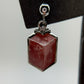 Natural Rhodochrosite Sterling Silver Drop Earrings | Pink Hexagon Crystal Earrings