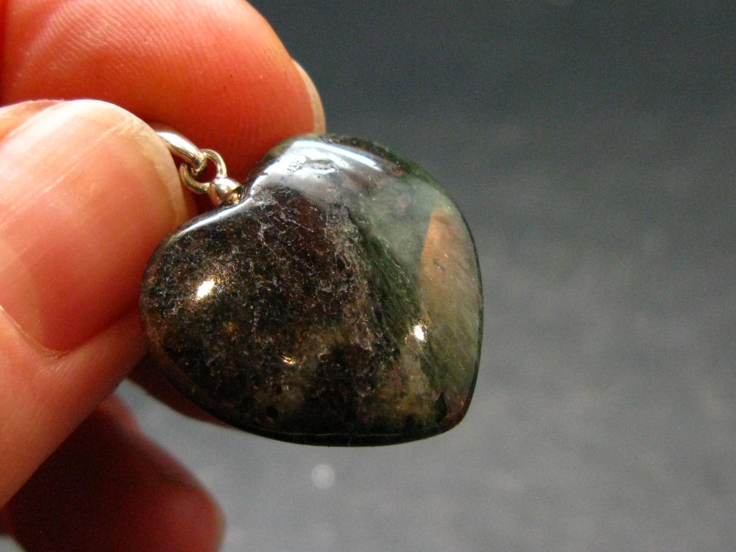 Rare Eclogite Heart Pendant From Norway - 1.0" - 4.05 Grams