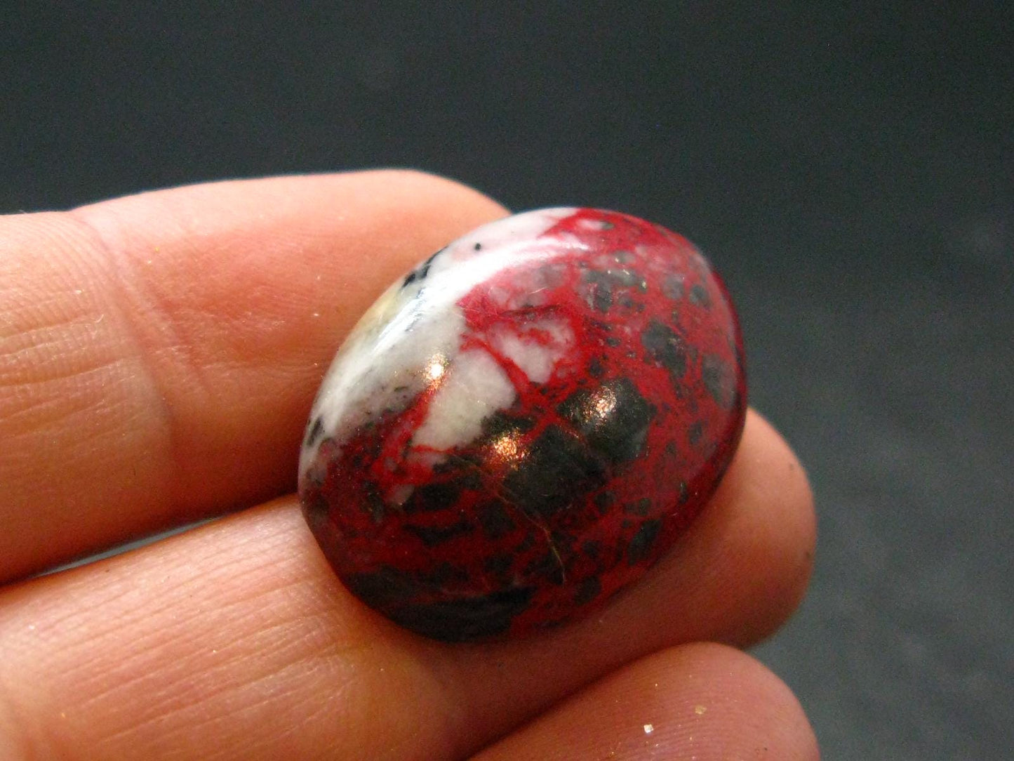 Cinnabar Cabochon from Russia - 5.38 Grams - 24 x 17 mm