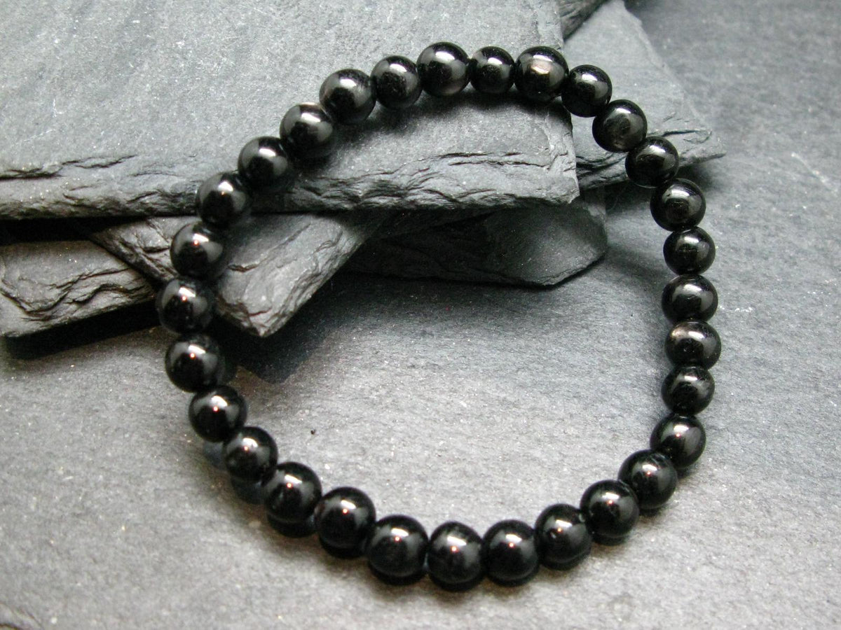 Hypersthene Genuine Bracelet ~ 7 Inches ~ 6mm Round Beads