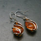 Baltic Amber Dangle 925 Silver Earrings - 3.20 Grams