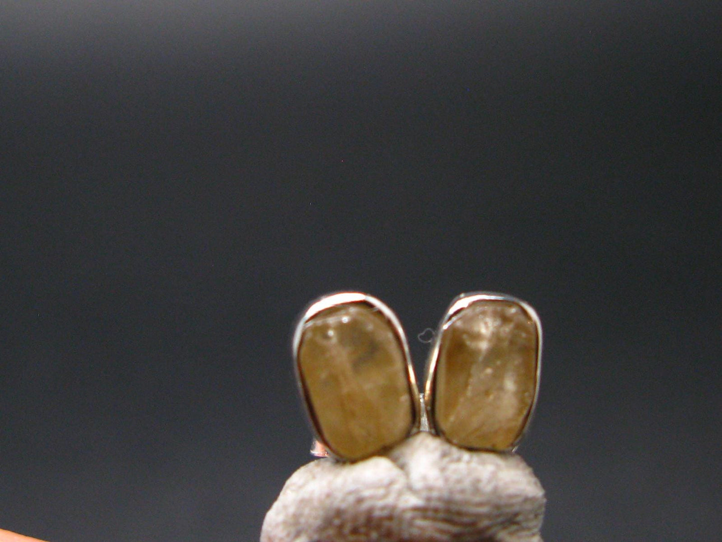 Rare Agni Gold Danburite Silver Studs From Tanzania - 1.08 Grams - 0.5"
