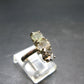 Moldavite Tektite, Meteorite and Herkimer Diamond Silver Ring - Size 5 - 2.45 Grams