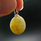 Yellow Sapphire Corundum Polished Crystal Silver Pendant From Sri Lanka - 0.9" - 17.50 Carats