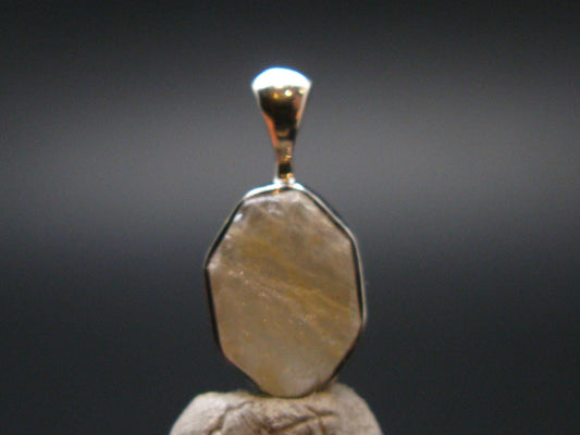 Very Rare White Cryolite 925 Silver Pendant from Greenland - 0.7" - 1.34 Grams