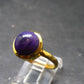 Sugilite Silver Gold Plated Ring From South Africa - 3.73 Grams - Size 8.25