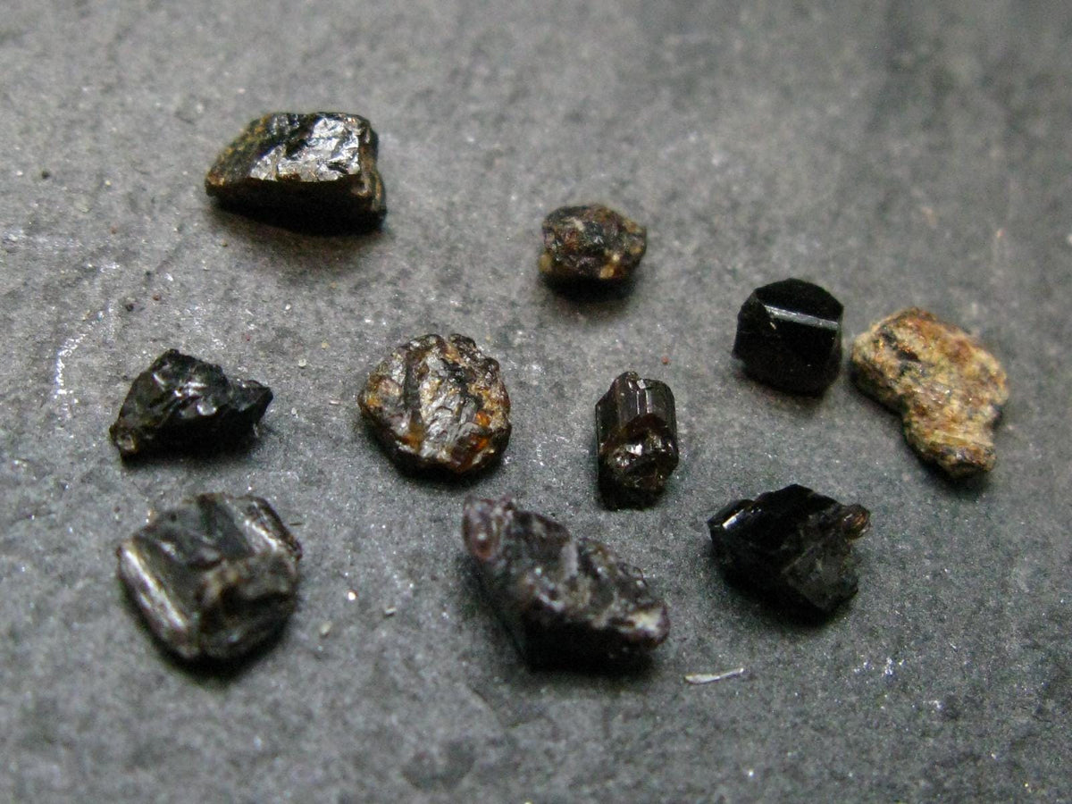 Lot of 10 Rare Painite Crystals From Burma - 4.39 Carats
