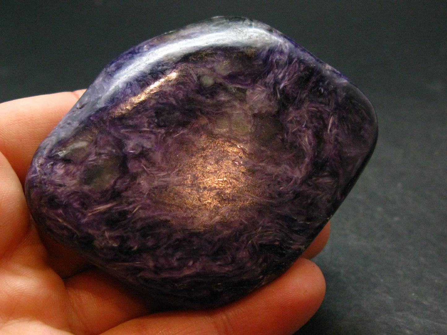 Large Nice Charoite Tumbled Stone from Russia - 99.03 Grams - 2.3"