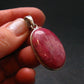 Vivid Juice Carmine Red Gem Rhodonite Silver Pendant From Brazil - 1.6" - 8.8 Grams