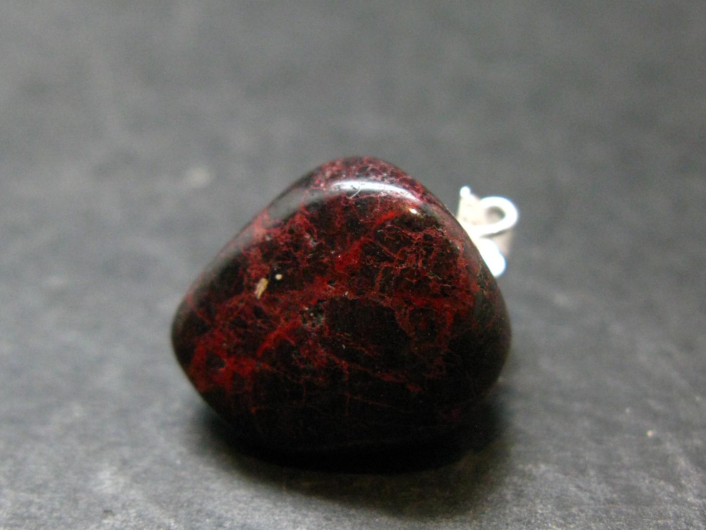 Red Cinnabar Cinabar Tumbled Pendant From Spain - 6.55 Grams - 1.0"