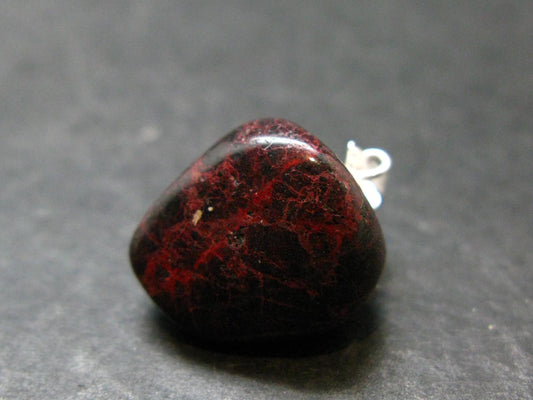 Red Cinnabar Cinabar Tumbled Pendant From Spain - 6.55 Grams - 1.0"