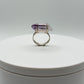 Raw Amethyst Ring – Silver Band – Unique Natural Crystal Jewelry – Handmade Statement Piece - Size 9