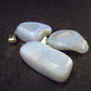 Lot of 3 Blue Lace Agate Pendants From Namibia