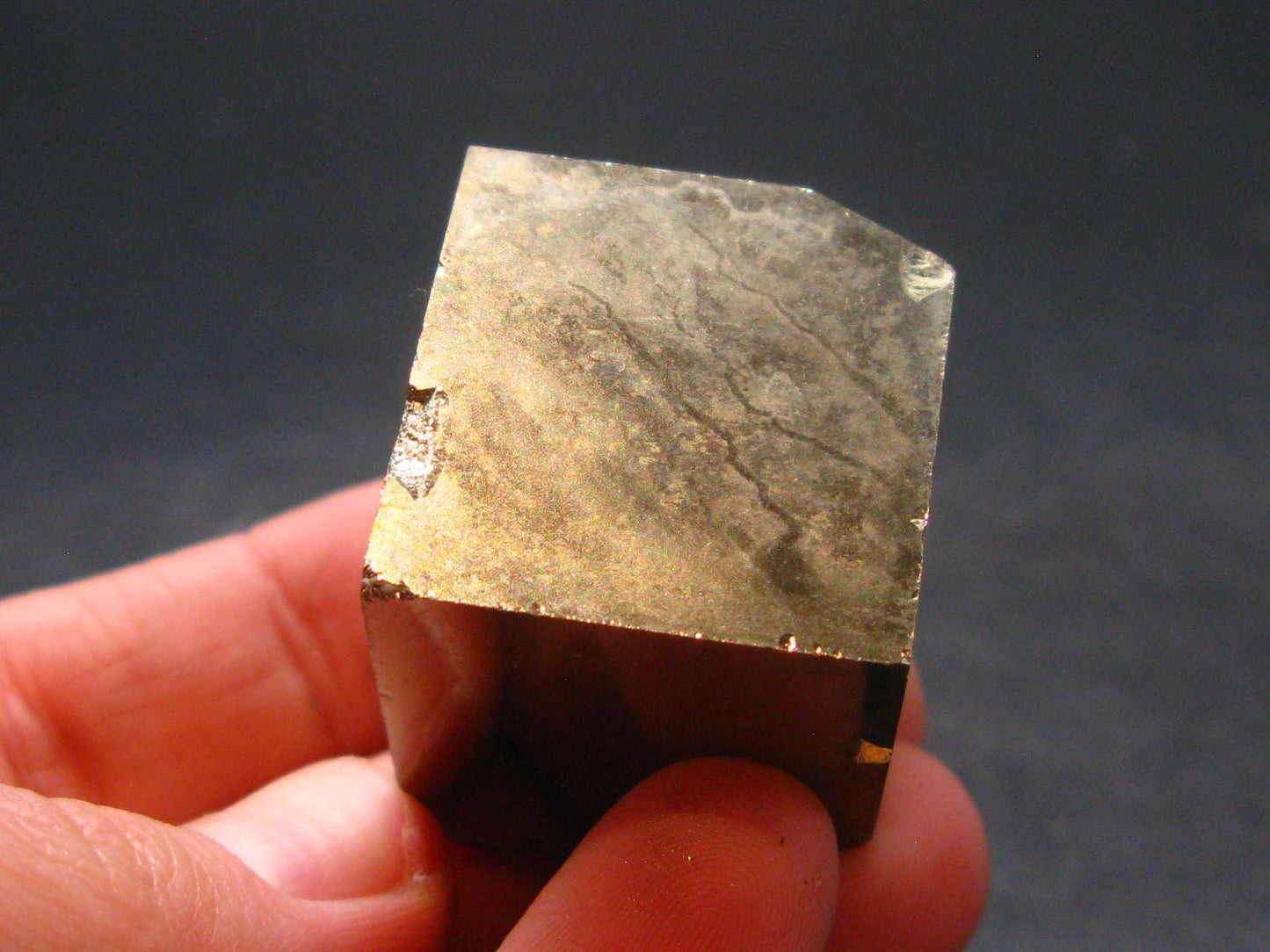 Perfect Pyrite Cube Crystal from Spain - 1.0" - 75.2 Grams