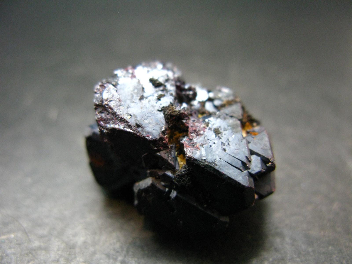 Metallic Silver Black Cuprite Sharp Octahedral Crystal From Russia - 26.75 Grams