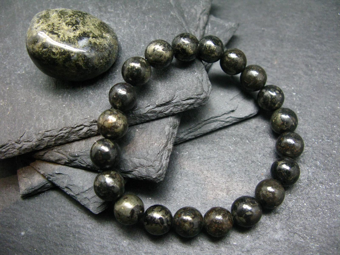 Healers Gold Genuine Bracelet ~ 7 Inches ~ 10mm Round Beads