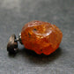 Gem Spessartine Spessartite Orange Garnet Pendant in SS From Tanzania - 0.8" - 2.16 Grams