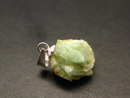 Very Rare Phosphophyllite Silver Pendant From Bolivia - 0.7" - 1.93 Grams