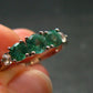 Emerald Faceted Silver Ring from Colombia - 3.0 Grams Total - Size 8