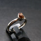 Fire Red Zincite Zinkite 925 Silver Ring from Poland - Size 6 - 1.61 Grams