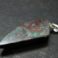 Crimson Cuprite w/ Chrysocola Silver Pendant from Mexico - 1.5" - 3.80 Grams