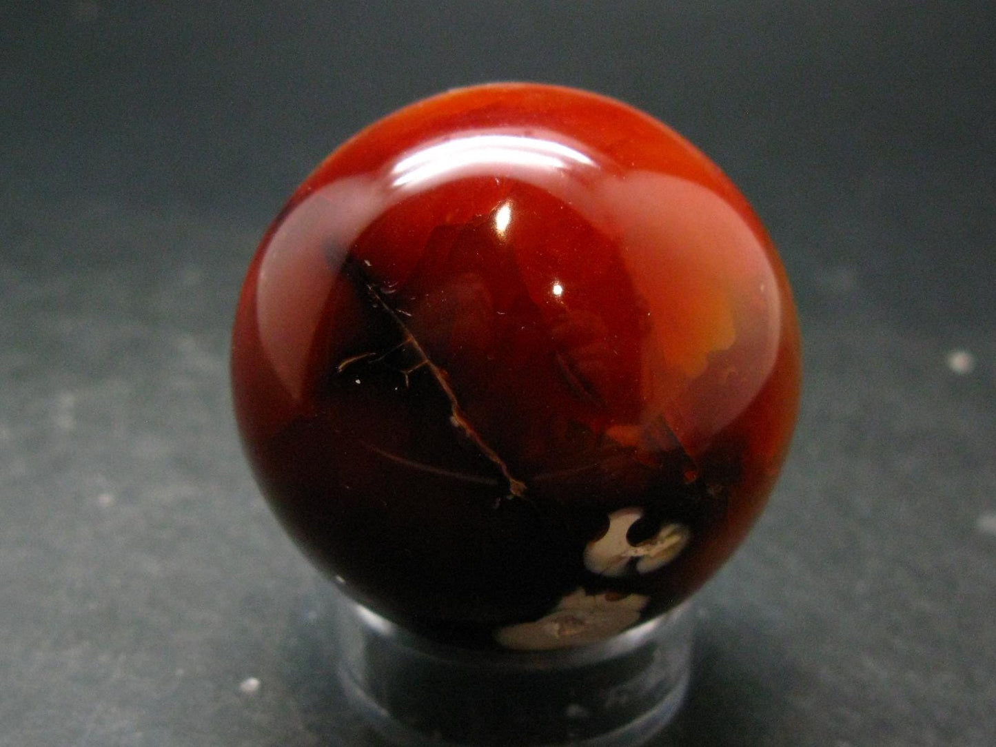 Carnelian Agate Sphere Ball From Madagascar - 1.8" - 132.46 Grams