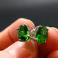 Helenite Gaia Stone Gem Sterling Silver Earrings From Washington - 2.4 Carats