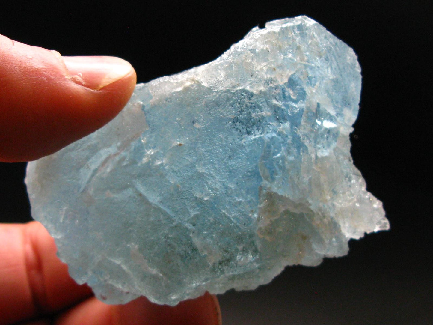 Gem Aquamarine Etched Crystal Blue Beryl From Brazil - 106.59 Grams - 2.7"