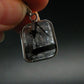 Large Tourmalinated Quartz Crystal Silver Plated Pendant From Brazil - 1.1" - 4.14 Grams