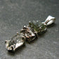 Moldavite Herkimer Meteorite Sterling Silver |Pendant From Czech Republic - 1.4" - 3.65 Grams