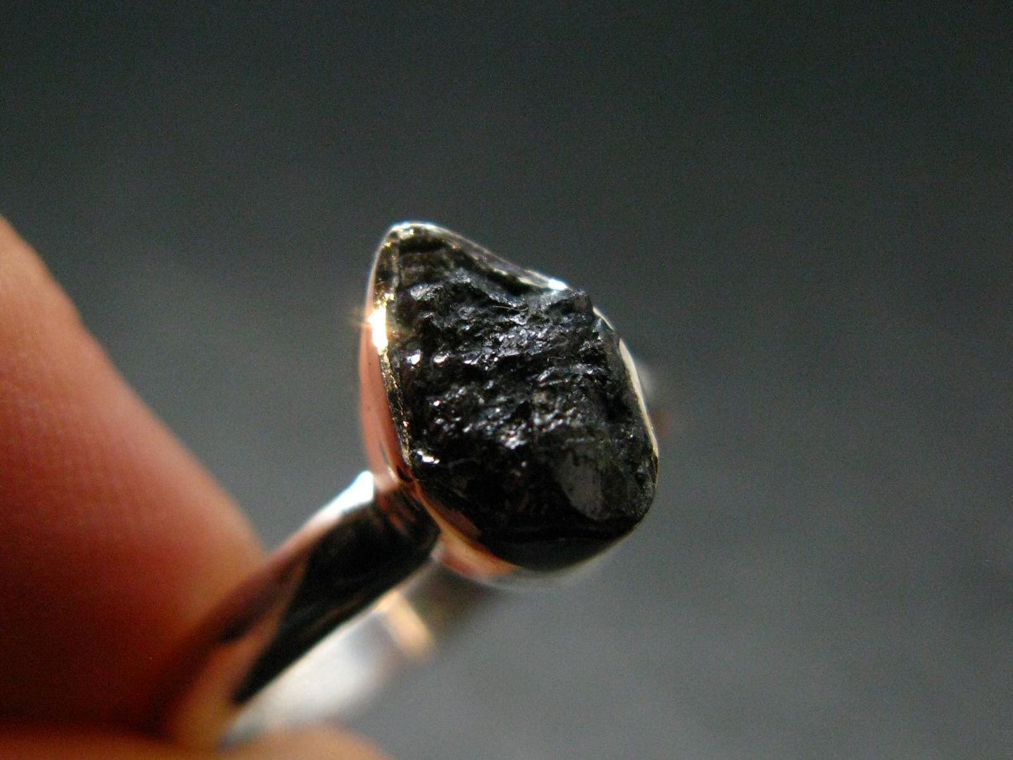 Terminated Brookite Crystal Silver Ring From Arkansas - Size 8 - 2.18 Grams