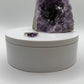 Triple Amethyst Ring – Oval & Round Cut – Silver Split Band – Bold Elegant Design - Size 8