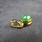 Tsavorite Green Garnet Gold Plated Silver Pendant from Tanzania - 0.7" - 1.56 Grams