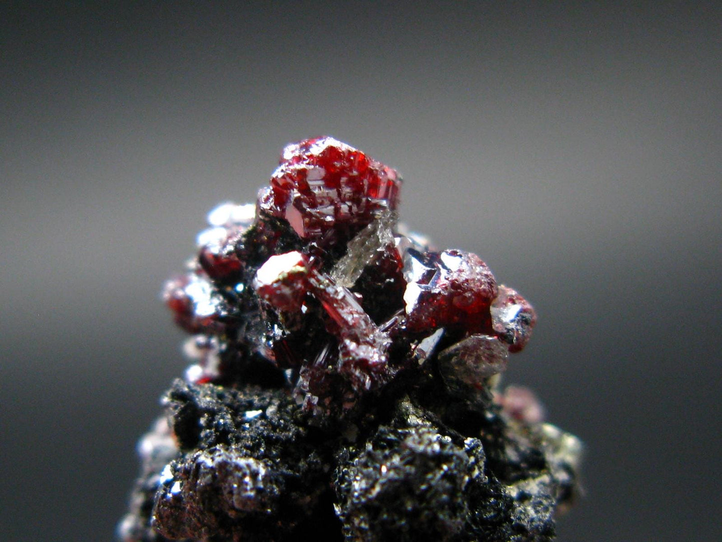 Rare Gem Proustite Cluster From Morocco - 0.7" - 2.20 Grams