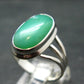 Natural Apple Green Chrysoprase 925 Sterling Silver Ring From Australia - 5.30 Grams - Size 8