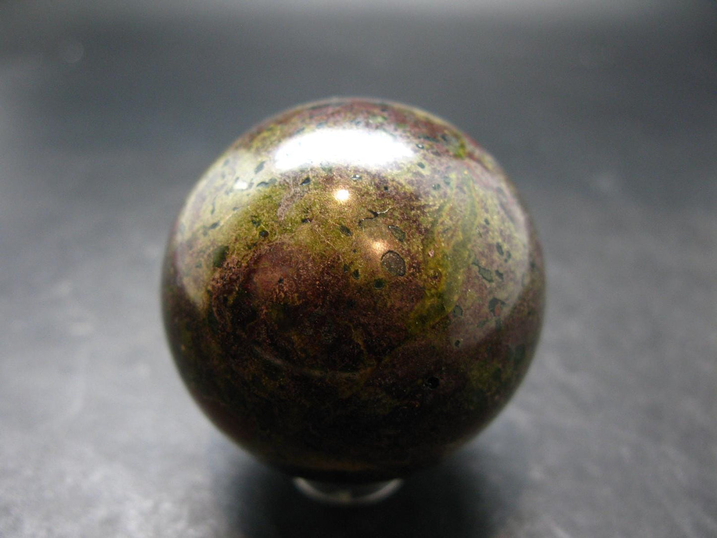 Rare Dragon Bloodstone Sphere Ball From China - 1.8"
