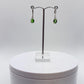 Green Helenite Drop Earrings in Sterling Silver – Oval Gemstone Dangles