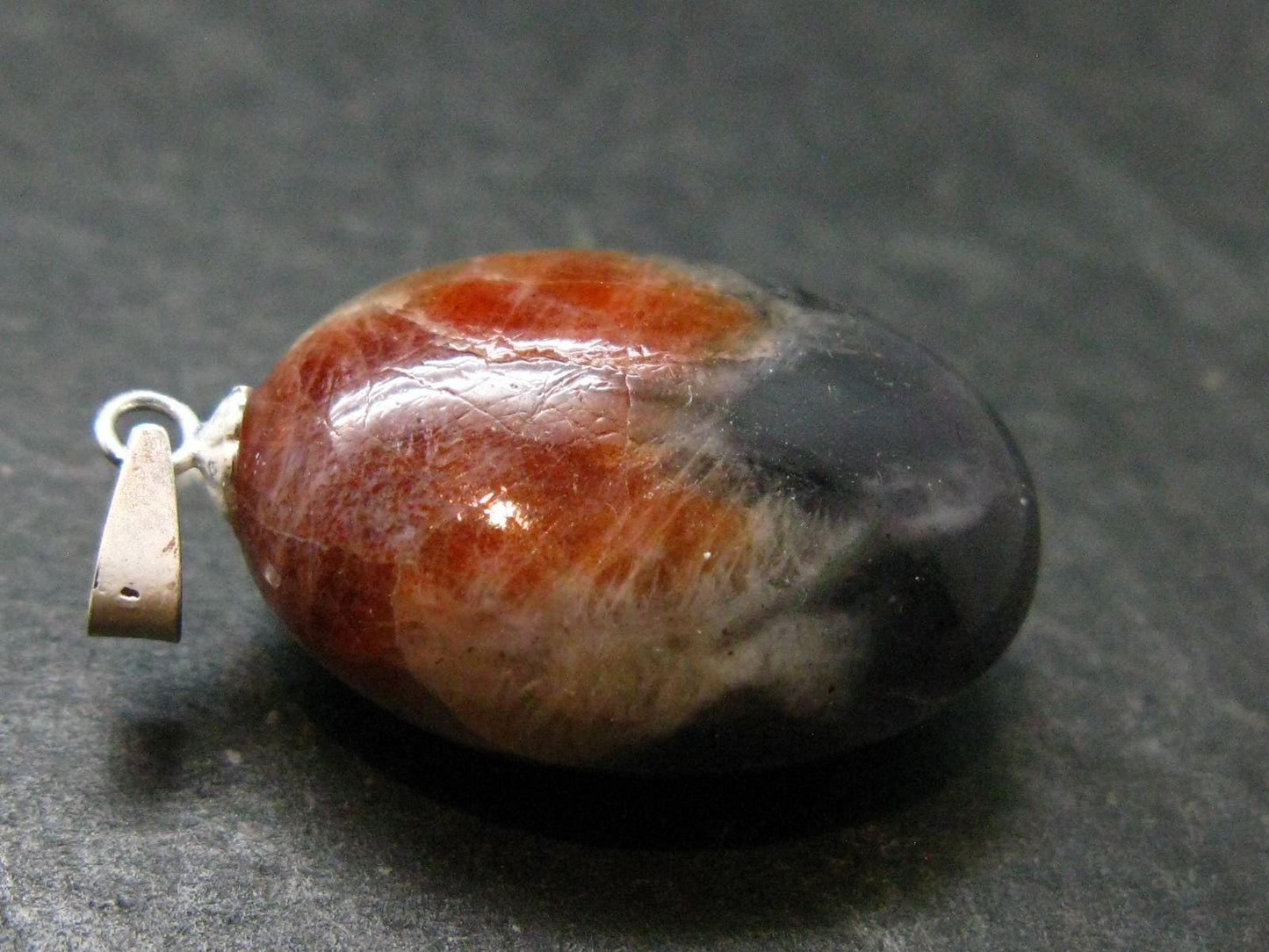 Iolite Cordierite & Sunstone Silver Pendant From India - 1.2" - 5.47 Grams