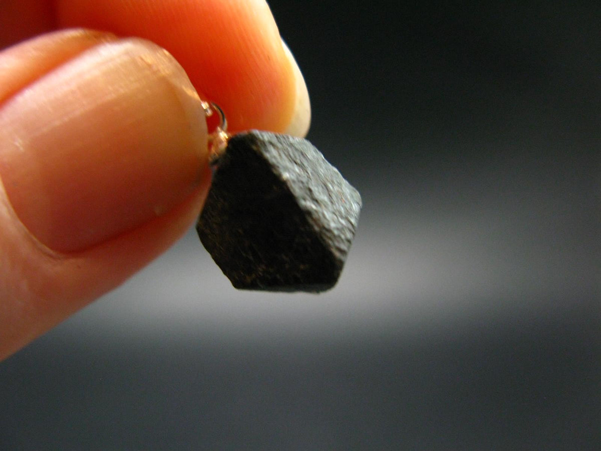 Magnetite Crystal Silver Pendant From Bolivia - 0.7" - 1.84 Grams