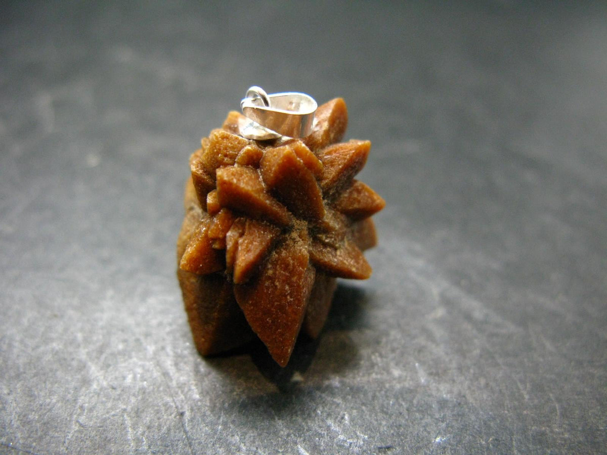 Rare Glendonite Crystal Silver Pendant from Russia - 1.0" - 6.16 Grams