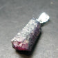 Ruby Crystal Silver Pendant from Winza Tanzania - 0.8" - 2.52 Grams