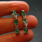 Gem Emerald Faceted Silver Earrings From Colombia - 3.12 Grams Total