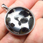 Rare Brahin Meteorite Slice With Olivine Pallasite Silver Pendant from Belarus - 1.2" - 7.5 Grams