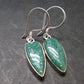 Green Aventurine Silver Earrings from India - 3.62 Grams
